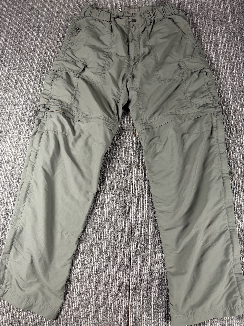 REI Co-op Sahara Men's Convertible Pants M-32 Long Sage Green Zip Off Legs